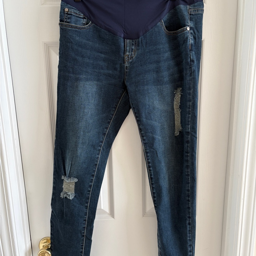 Distressed Maternity Jeans